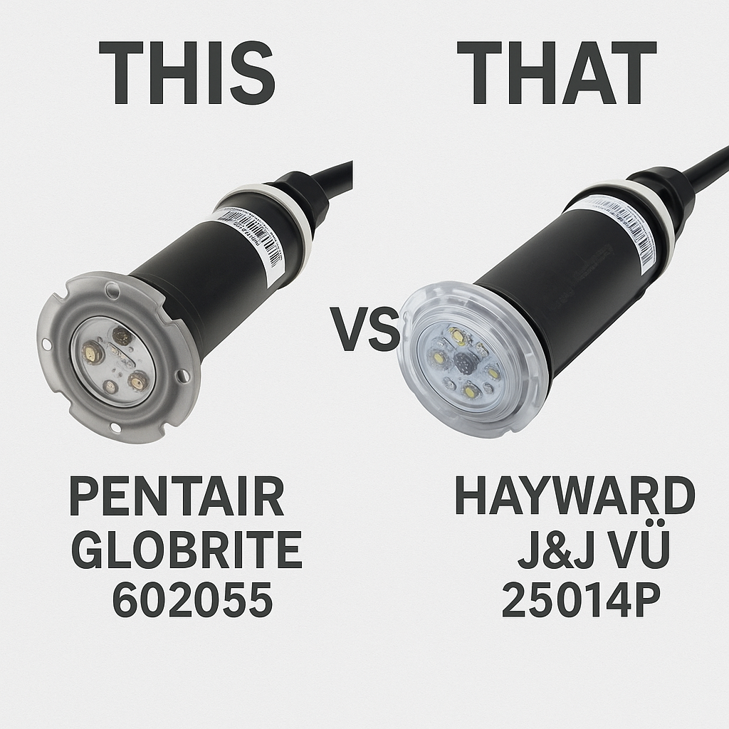 Pentair Globrite 602055 VS Hayward J&J VÜ 25014P – Pool Supply Depot