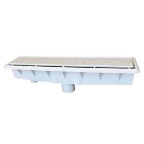 Pentair 280076 Light Gray Pebble Top AVSC Single Suction Channel Drain