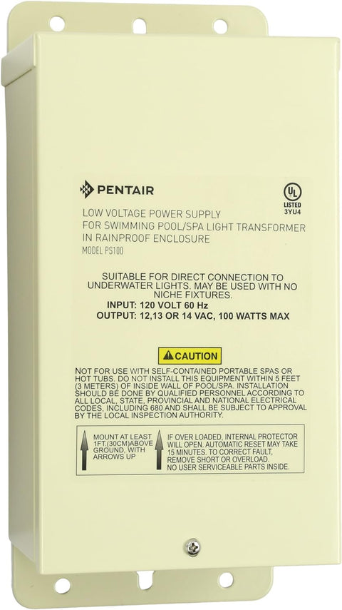Pentair 12-14V Pool Rated Transformer, 100W | 619962