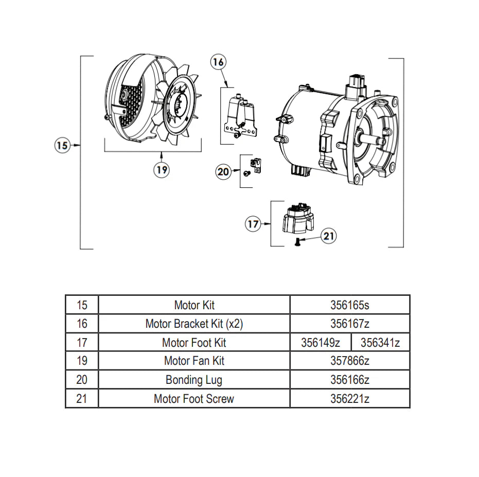 Pentair Intelliflo3 & Intellipro3 Motor Kit 3HP | 356165S by Pool Supply Depot