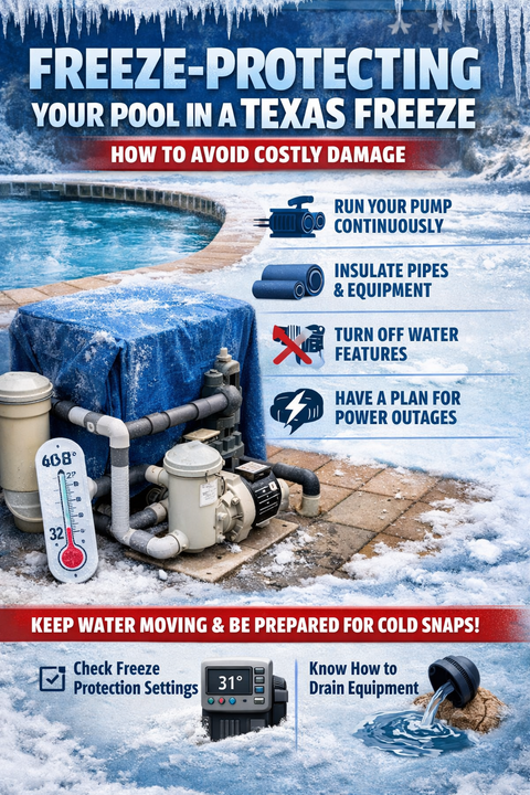 How to Freeze-Protect Your Pool in a Texas Cold Snap (And Avoid Costly Damage)