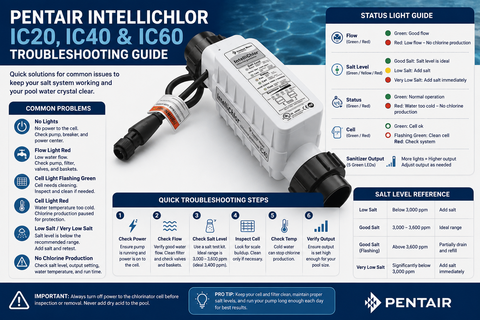 Pentair IntelliChlor IC20, IC40 & IC60 Troubleshooting Guide