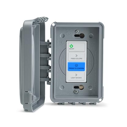 Jandy WaterColor Pool Led Light Controller, 120 VAC, 300W, Wall-Mount, Weatherproof Cover | WLC4C