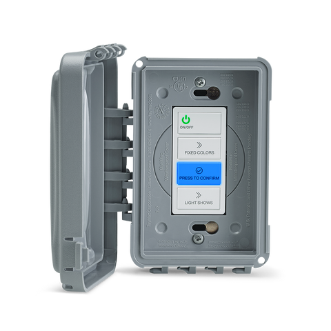 Jandy WaterColor Pool Led Light Controller, 120 VAC, 300W, Wall-Mount, Weatherproof Cover | WLC4C