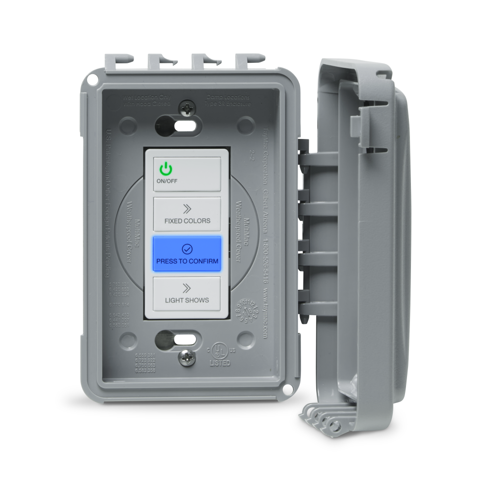 Jandy WaterColor Pool Led Light Controller, 120 VAC, 300W, Wall-Mount, Weatherproof Cover | WLC4C