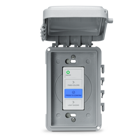 Jandy WaterColor Pool Led Light Controller, 120 VAC, 300W, Wall-Mount, Weatherproof Cover | WLC4C