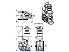 Waterco UltraVac Dual Stage with Cyclonic Filtration Vacuum 1HP 110V Pump | 16V1275