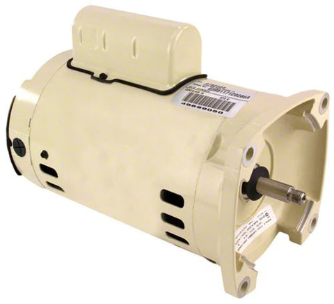 Pentair OEM 2 HP Pool Pump Motor – Square Flange | 1-Speed | 1-Phase | 208-230V | Almond | 355026S