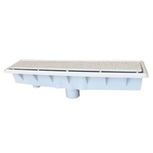 Pentair 280076 Light Gray Pebble Top AVSC Single Suction Channel Drain by Pool Supply Depot