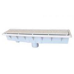 Pentair 280076 Light Gray Pebble Top AVSC Single Suction Channel Drain