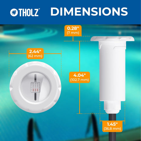 Tholz® RGBW Pool Light (Ultra Bright LED, 15W, 12VAC, 100' Cord) | 03.030.02311