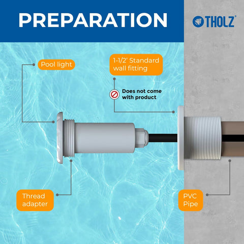 Tholz® RGBW Pool Light (Ultra Bright LED, 15W, 12VAC, 100' Cord) | 03.030.02311