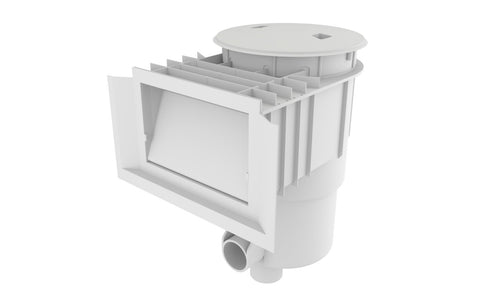 A&A QuikSkim Venturi Skimmer with Protecta Foam & Bonding Lug, White Body, Gray Ring Lid | 504102