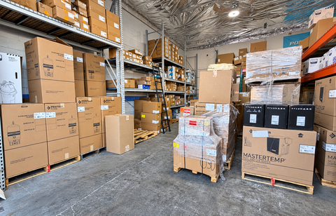Pool Supply Depot warehouse stocked with pool equipment in Henderson, NV