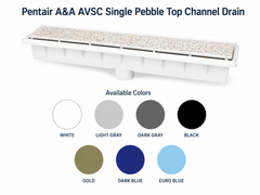 Pentair A&A AVSC Single Pebble Top Channel Drain White | 288101