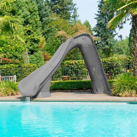 SR Smith Typhoon Pool Slide, Left Turn, Gray | 670-209-58224
