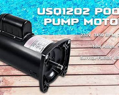 Century Pool Pump Motor, Square Flange, 2HP 48Y | USQ1202