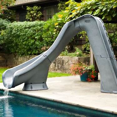 SR Smith Typhoon Pool Slide, Left Turn, Gray | 670-209-58224