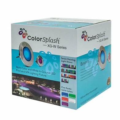 J&J Electronics ColorSplash® XG-W 100 LED 120V Polished Spa Light with 150' Cord | 23013
