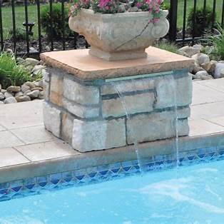 Natural Wonders® 24" White Waterfall with Back Port and 1" Lip | 25577-220-000