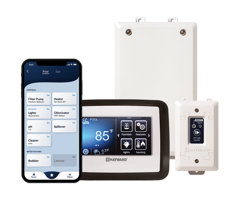 Hayward OmniHub Smart Pool and Spa Control, Wi-Fi App + Voice Control, 1 Smart Relay Included | HLOMNIHUB