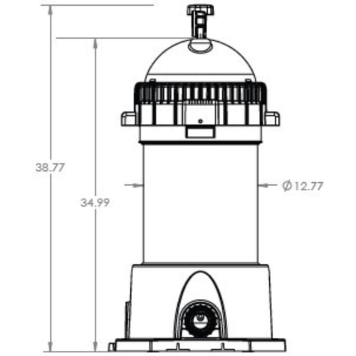 AquaStar Pipeline Cartridge Filter 200 sq.ft 27,000 gallons | PLF27000 by Pool Supply Depot