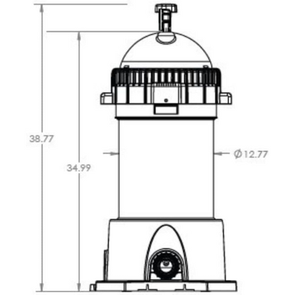 AquaStar Pipeline Cartridge Filter 200 sq.ft 27,000 gallons | PLF27000 by Pool Supply Depot