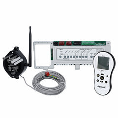 	Jandy AquaLink PDA-P4 control system with handheld remote, control board and wireless transceiver.