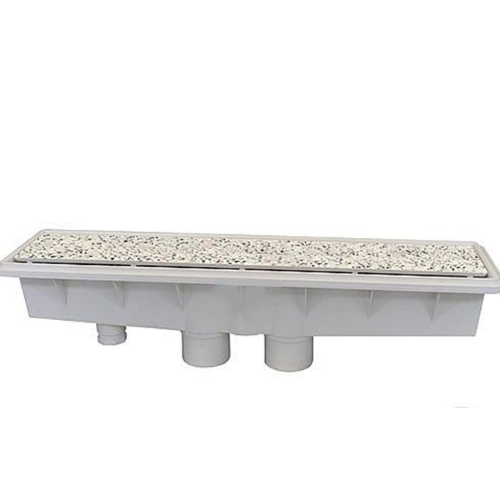 Pentair A&A AVSC Dual Pebble Top Channel Drain (LIGHT GREY) | 289102 by Pool Supply Depot