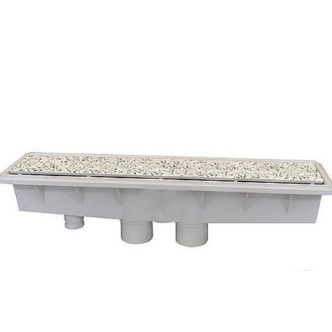 Pentair A&A 289102 AVSC Dual Pebble Top Channel Drain (Light Gray)