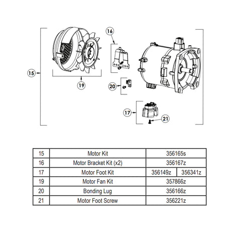 Pentair Intelliflo3 & Intellipro3 Motor Kit 3HP | 356165S