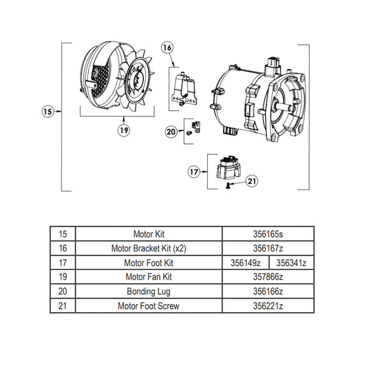 Pentair Intelliflo3 & Intellipro3 Motor Kit 3HP | 356165S by Pool Supply Depot
