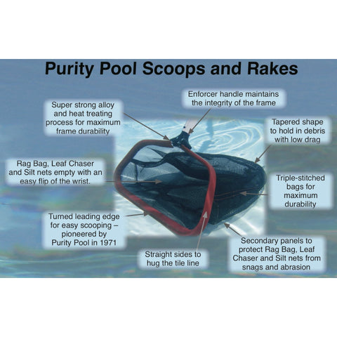 Purity Pool 24" Gator Leaf Rake w/ Tuff Duty Bag | GTTD
