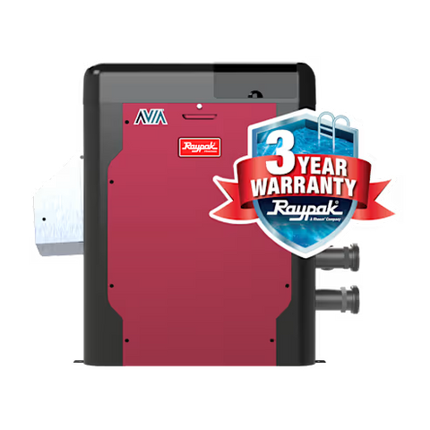 Raypak P-R404A-EN-C Low NOx Avia Natural Gas Heater, 399K BTU, Polymer Headers, Copper Exchanger, 135 lbs, 3/4” NPT, 2” Buttress, Built-in Wi-Fi | 018033