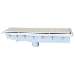 A&A AVSC Dual Pebble Top Channel Drain White | 289101 by Pool Supply Depot