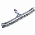 A&B Curved Aluminum Wall Brush, Combo Stainless Steel & Nylon Bristles 18" | AAB3004 by Pool Supply Depot
