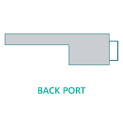 CMP Brilliant Wonders 48" Gray LED Waterfall, Back Port, 6" Lip | 25677-431-000
