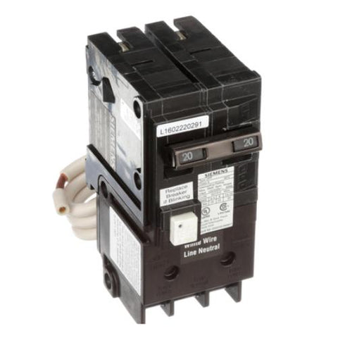 Siemens 2-Pole 20A GFCI Circuit Breaker for Pool & Spa Equipment | P220GFA