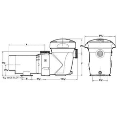 Hayward Power-Flo Matrix High Efficiency 1 HP Pool Pump w/ 6' Cord | W3SP1592