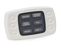 Hayward 6 Function Wired Spa Side Remote Control, White | AQL-SS-6B-W