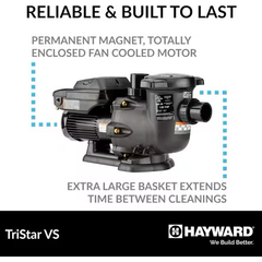 Hayward TriStar 1.85 HP Pool Pump, Variable Speed, 230V | W3SP3202VSP