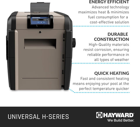 Hayward Universal H-Series Propane Gas Heater 150,000 BTUs, Low NOx | W3H150FDP