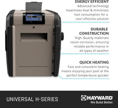 Hayward Universal H-Series Propane Gas Heater 150,000 BTUs, Low NOx | W3H150FDP