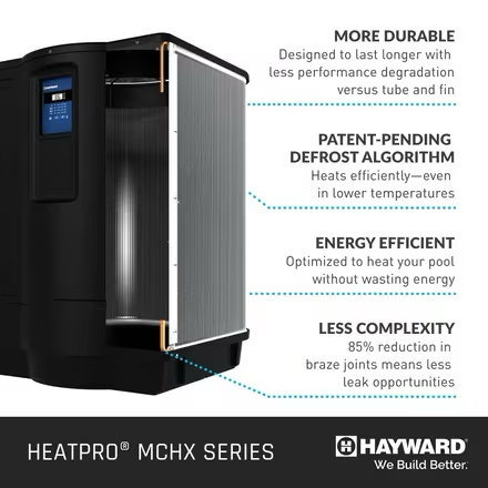 Hayward HeatPro MCHX 140K BTU Pool Heat Pump, Heat Only | W3HP21405T