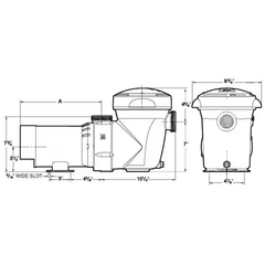 Hayward Power-Flo Matrix High Efficiency 1.5 HP Pool Pump w/ 6' Cord | W3SP1593