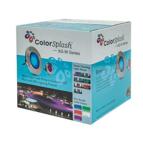 J&J Electronics ColorSplash® XG-W 100 LED 120V Polished Spa Light with 100' Cord | 23012