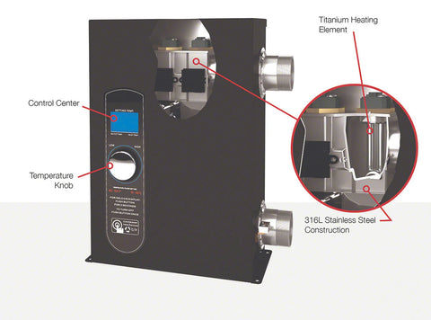 Raypak Digital E3T Electric Pool & Spa Heater, 27kW (≈92,128 BTU/hr), 240V Single Phase | 100-10000666