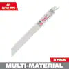 Milwaukee 8 in. 8/12 Teeth per in. Multi-Material Cutting Sawzall Reciprocating Saw Blades (5 Pack)