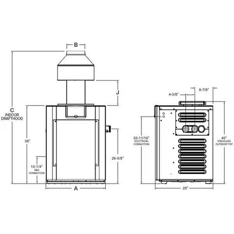 Raypak R406A 399K BTU Natural Gas Digital Pool & Spa Heater 120/240V | 009223