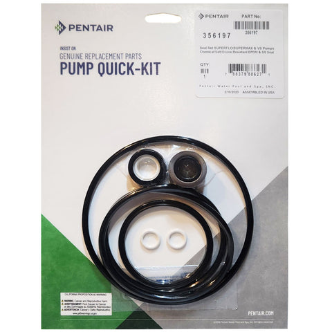 Pentair OEM Seal Kit for SuperFlo/ SuperMax | 356197
